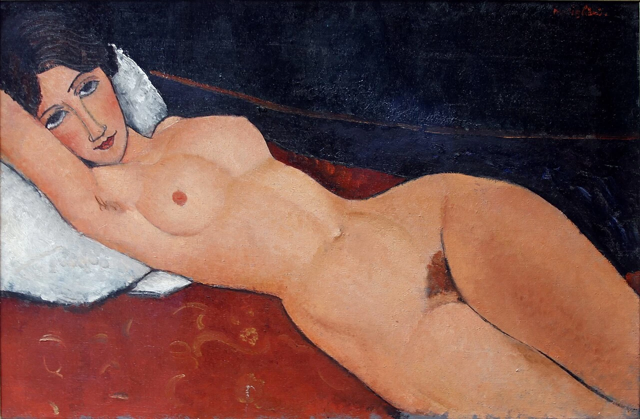 Amedeo Modigliani - Nudo sdraiato su un cuscino, Staatsgalerie Stuttgart, Stoccolma